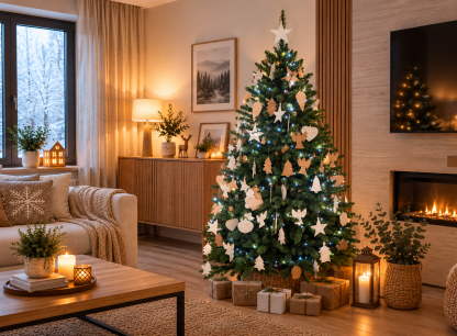 Weihnachtsdekorationen aus Kork