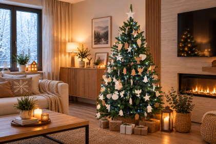 Weihnachtsdekorationen aus Kork