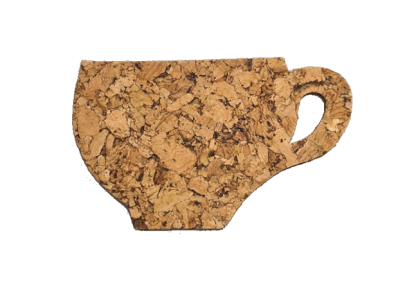 Dekorativer Korkuntersetzer klien Tasse 12x7,5 cm Satz von 4 Stück