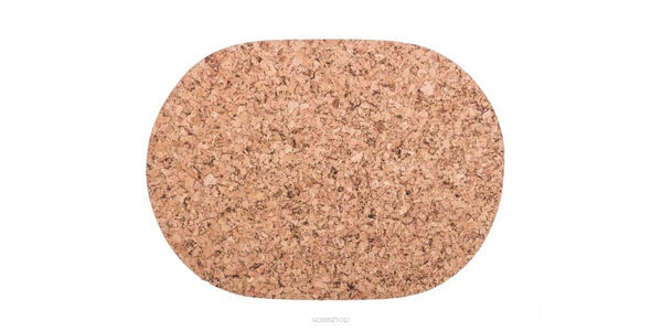 Dekorativer Korkuntersetzer Oval groß 40x30 cm Satz von 4 Stück