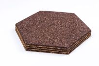 Kork Platten Hexagon Negro - 3