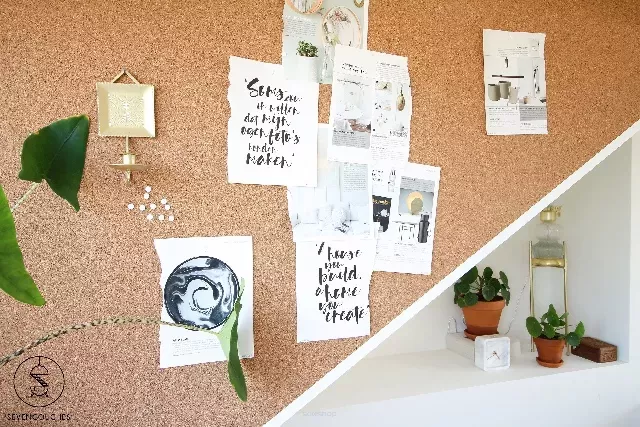 Wie man eine Korkrolle an einer Wand anbringt