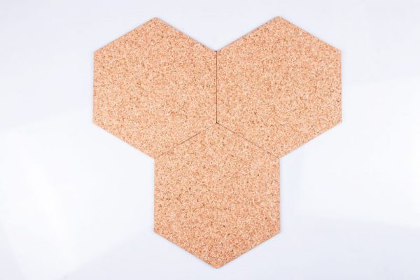 Korkplatte Hexagon Natural