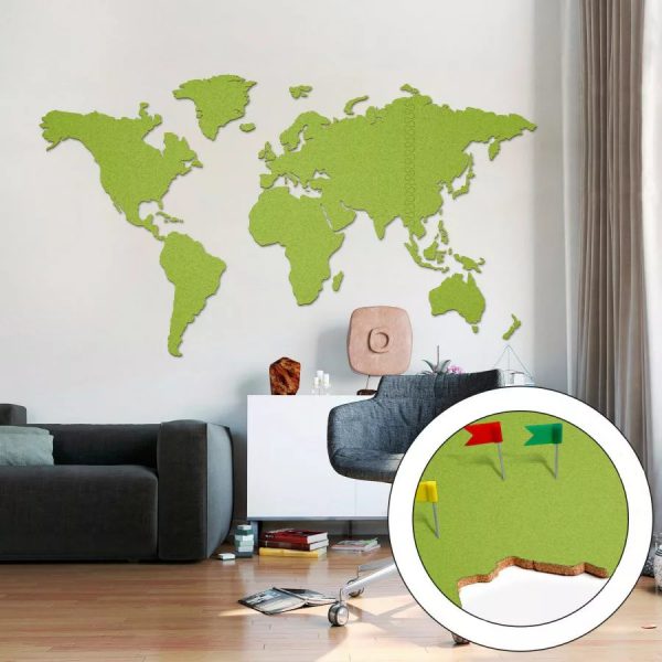Pinnwand Weltkarte Gross Grün