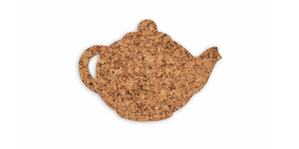 Korkunterlage mittelgroße Teekanne 24cm dekorativ -kpl